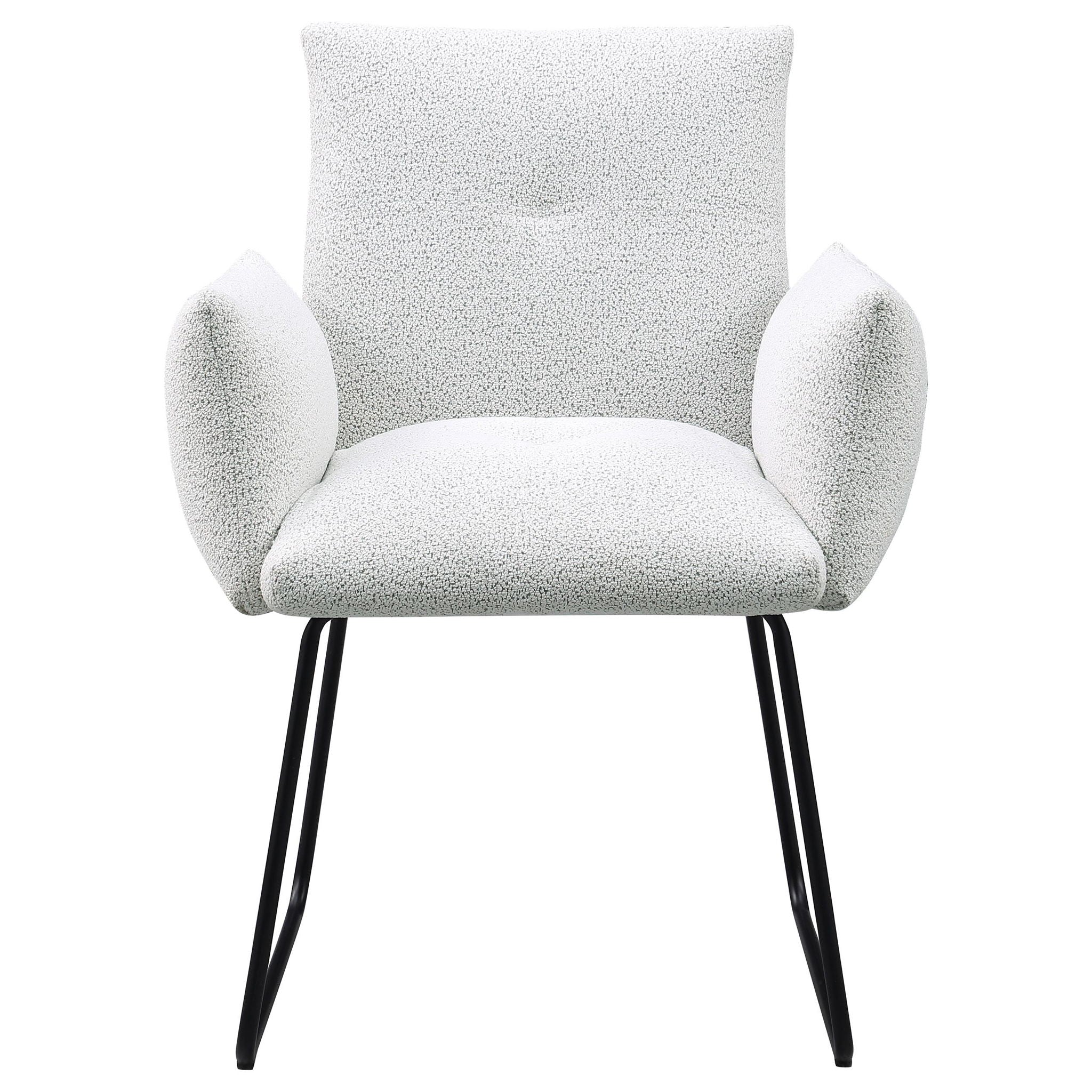 Ackland Upholstered Dining Arm Chair Light Grey (Set of 2)