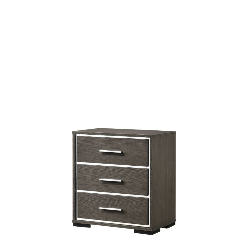 ACME Escher - Nightstand - Gray Oak | Meri Furniture