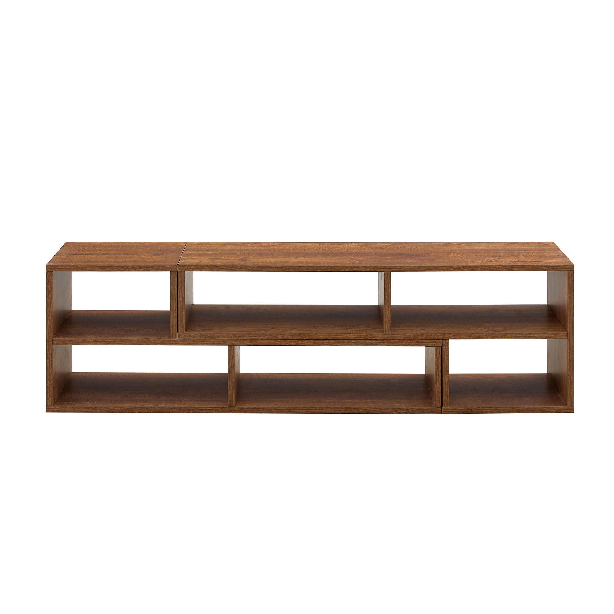 Cube TV Stand With Open Storage And 2 Shelves