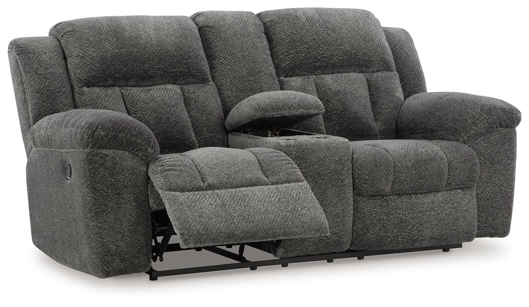 Signature Design by Ashley® Frohn - Dbl Reclining Loveseat With Console | Meri Furniture