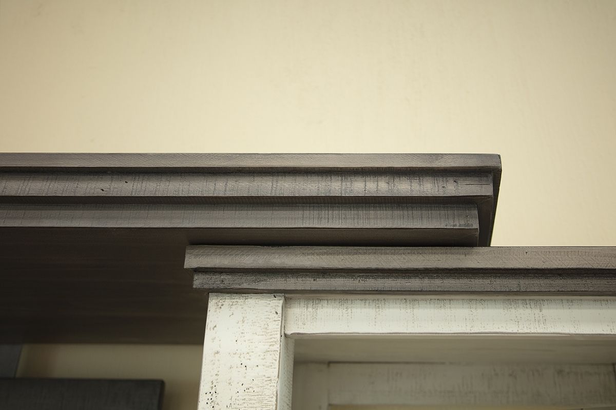 International Furniture Direct Stone - Pier - Antiqued Ivory / Weathered Gray | Meri Furniture