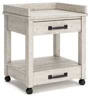 Ashley Furniture Carynhurst - Whitewash - Printer Stand | Meri Furniture