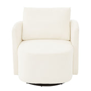 360° Modern Swivel Chair With Upholstered Curved Design