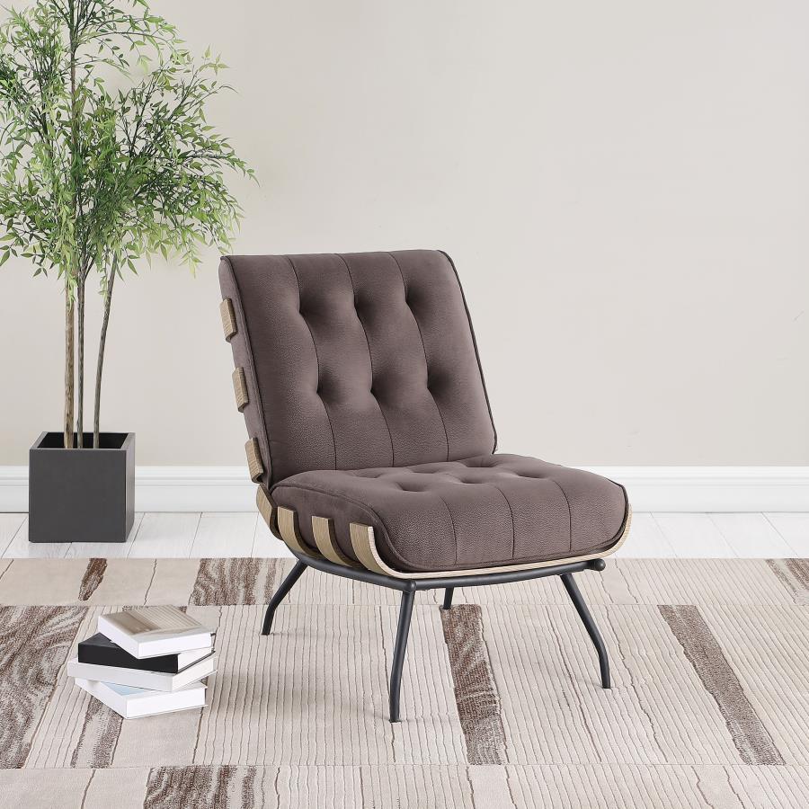 Coaster Fine Furniture Aloma - Upholstered Tufted Armless Accent Chair | Meri Furniture