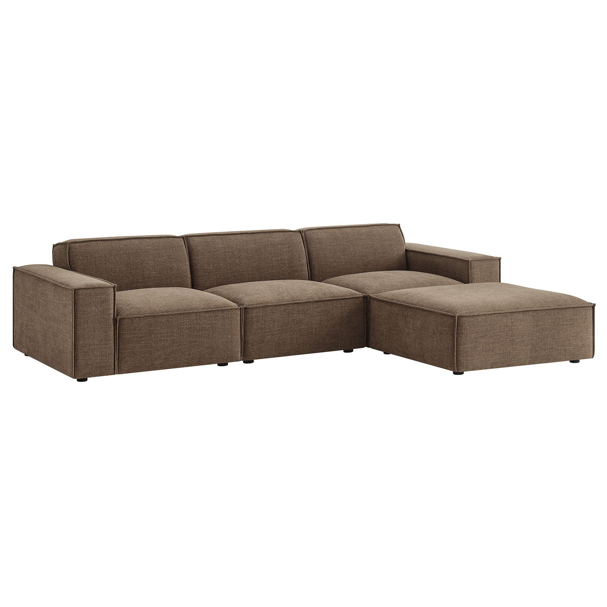 Restore 4-Piece Performance Fabric Upholstered Modular Sofa Set with Ottoman by Modway