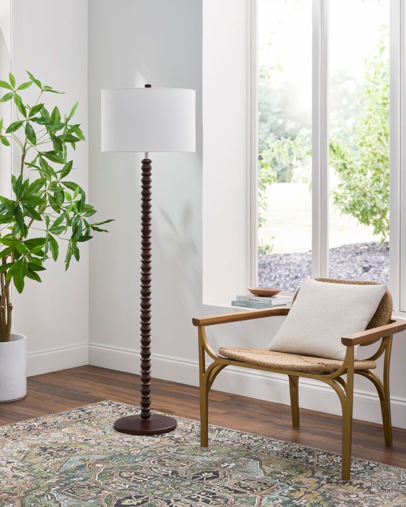 Padauk Accent Floor Lamp