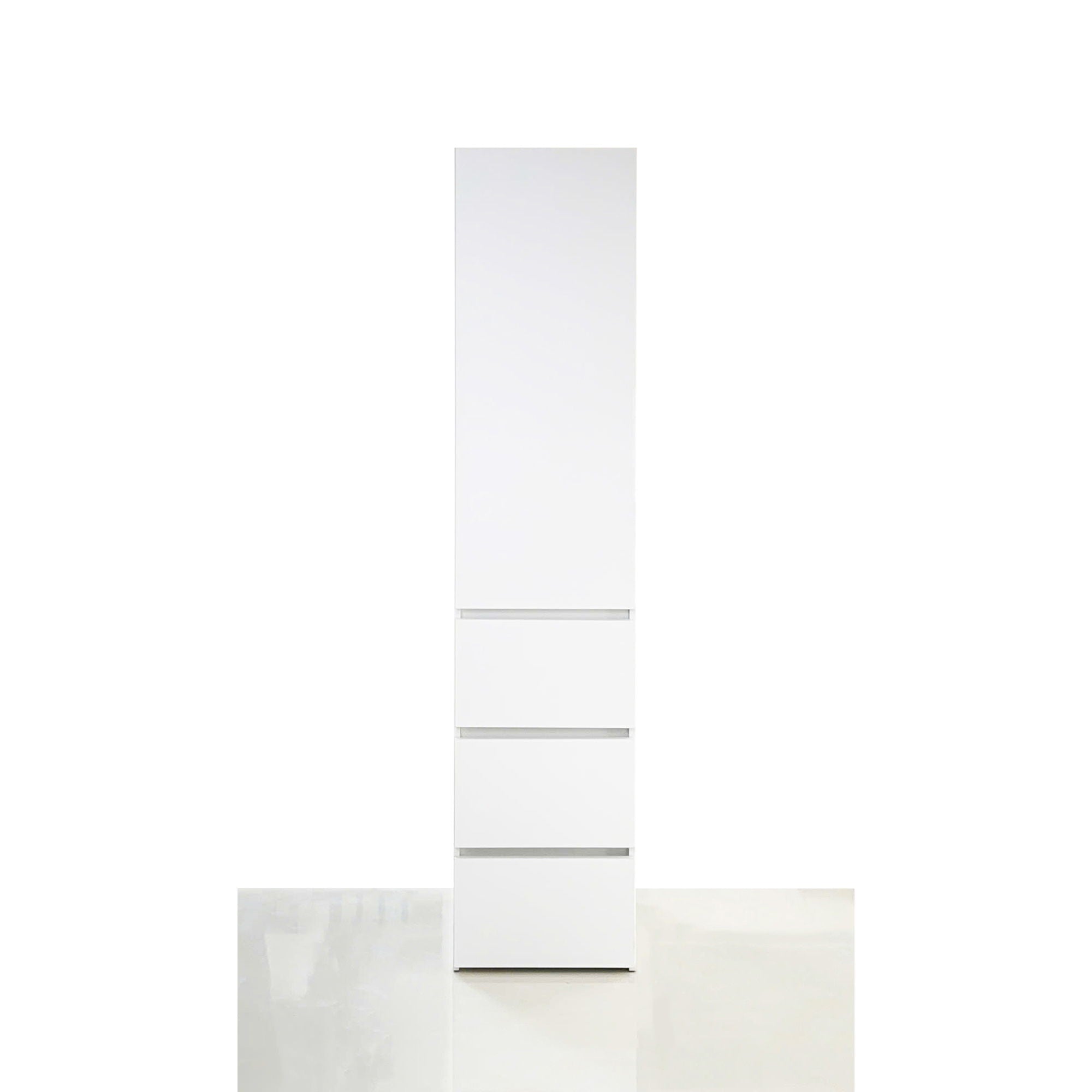 Elise - Slim Modular Wood Closet Cabinet With Drawers In Durable Melamine And Wood 71" Height - White