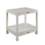 ACME Seatlas - Accent Table - Antique White Finish | Meri Furniture
