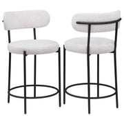 Coaster Fine Furniture Viola - Boucle Upholstered Bar Stool (Set of 2) | Meri Furniture