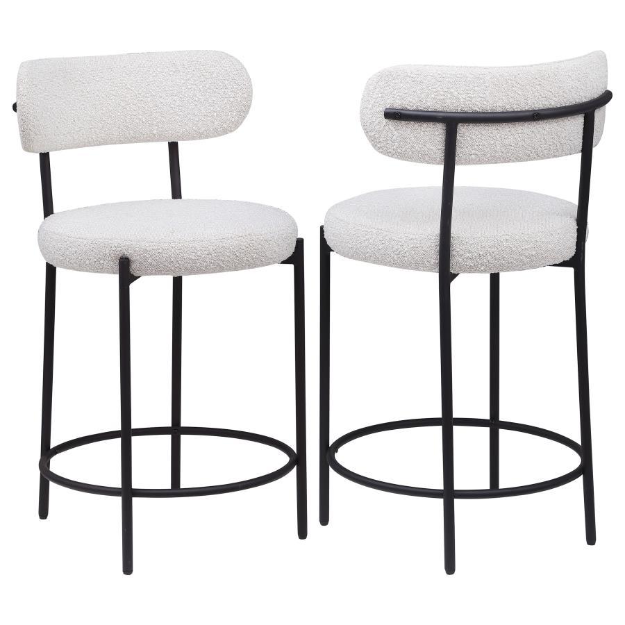 Coaster Fine Furniture Viola - Boucle Upholstered Bar Stool (Set of 2) | Meri Furniture