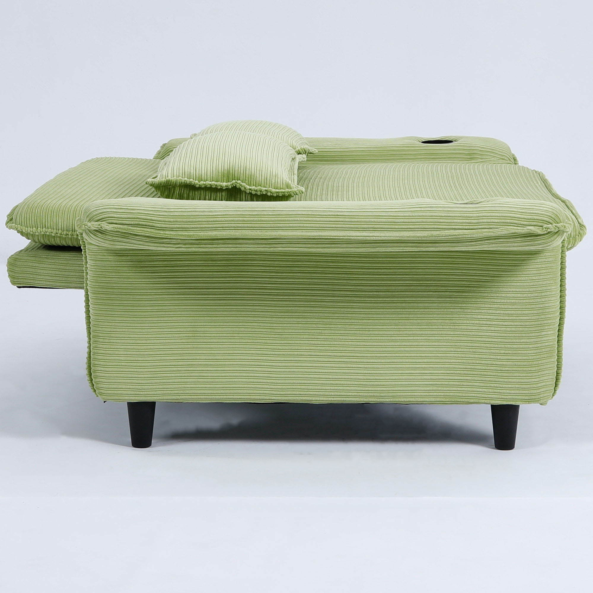 Modern Fabric Multi-Functional Sofa Bed With Adjustable Armrests And Backrests
