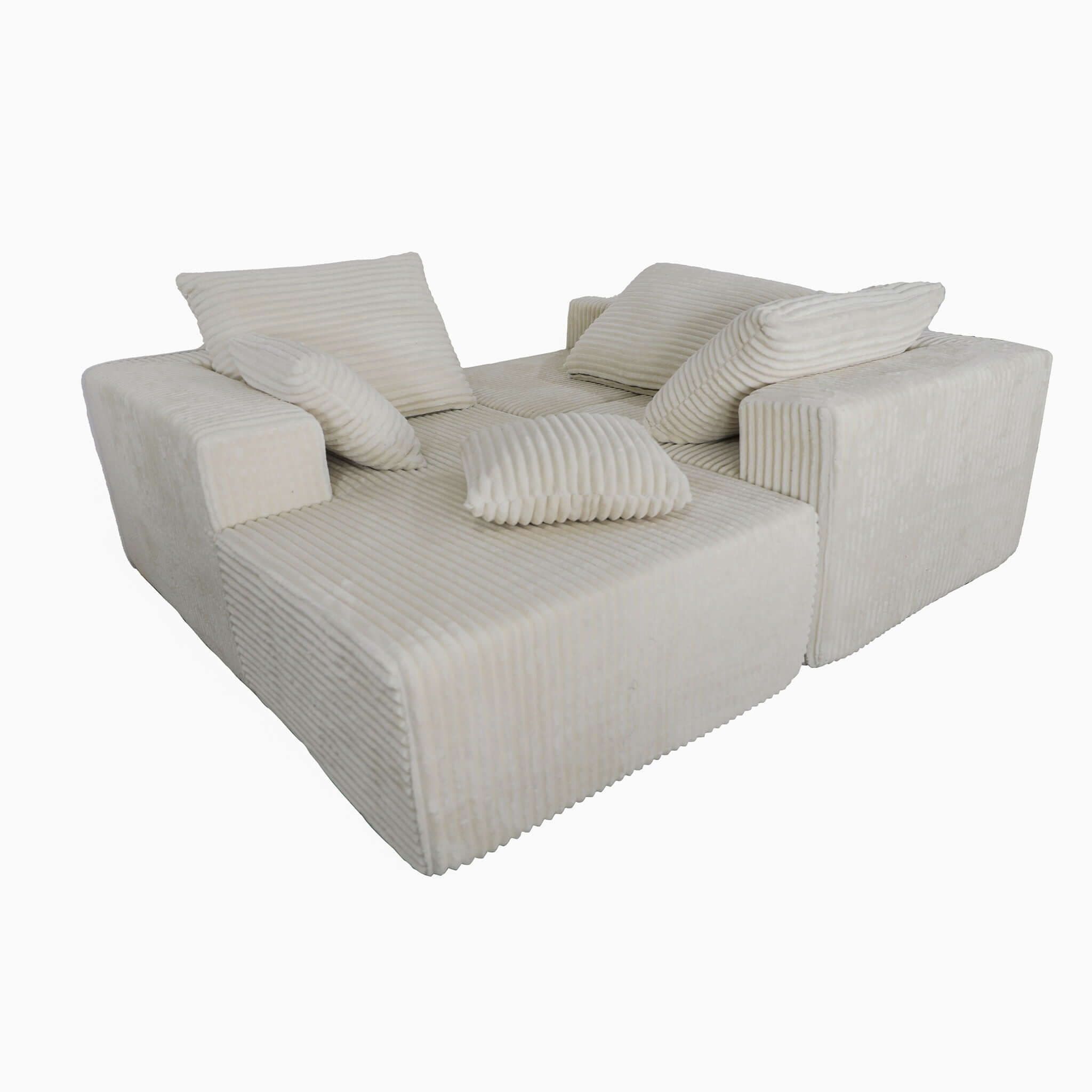 Corner Combination Sofa Sectional Couch With Soft Plush Fabric
