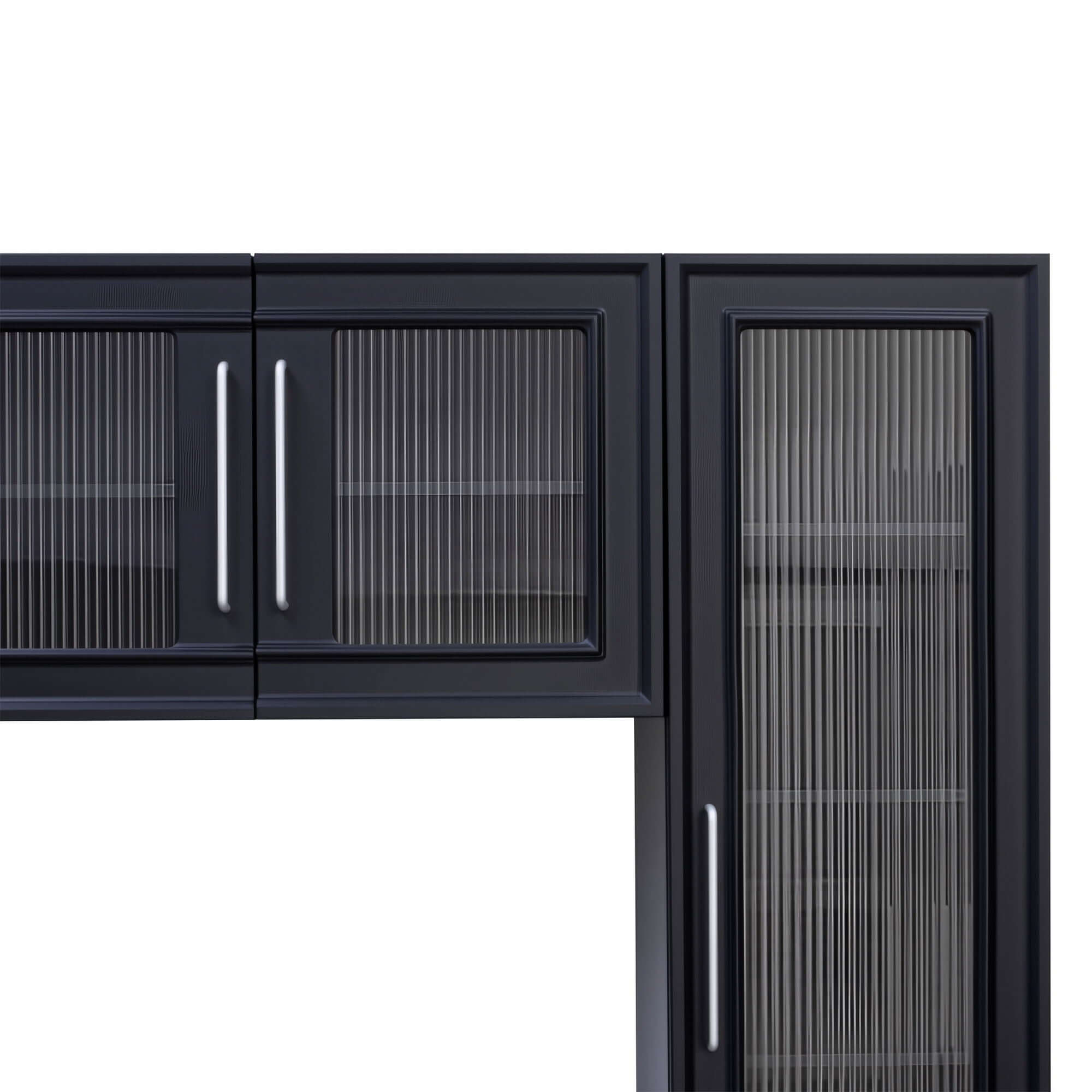 Wall Unit Modern Entertainment Center With Glass Doors