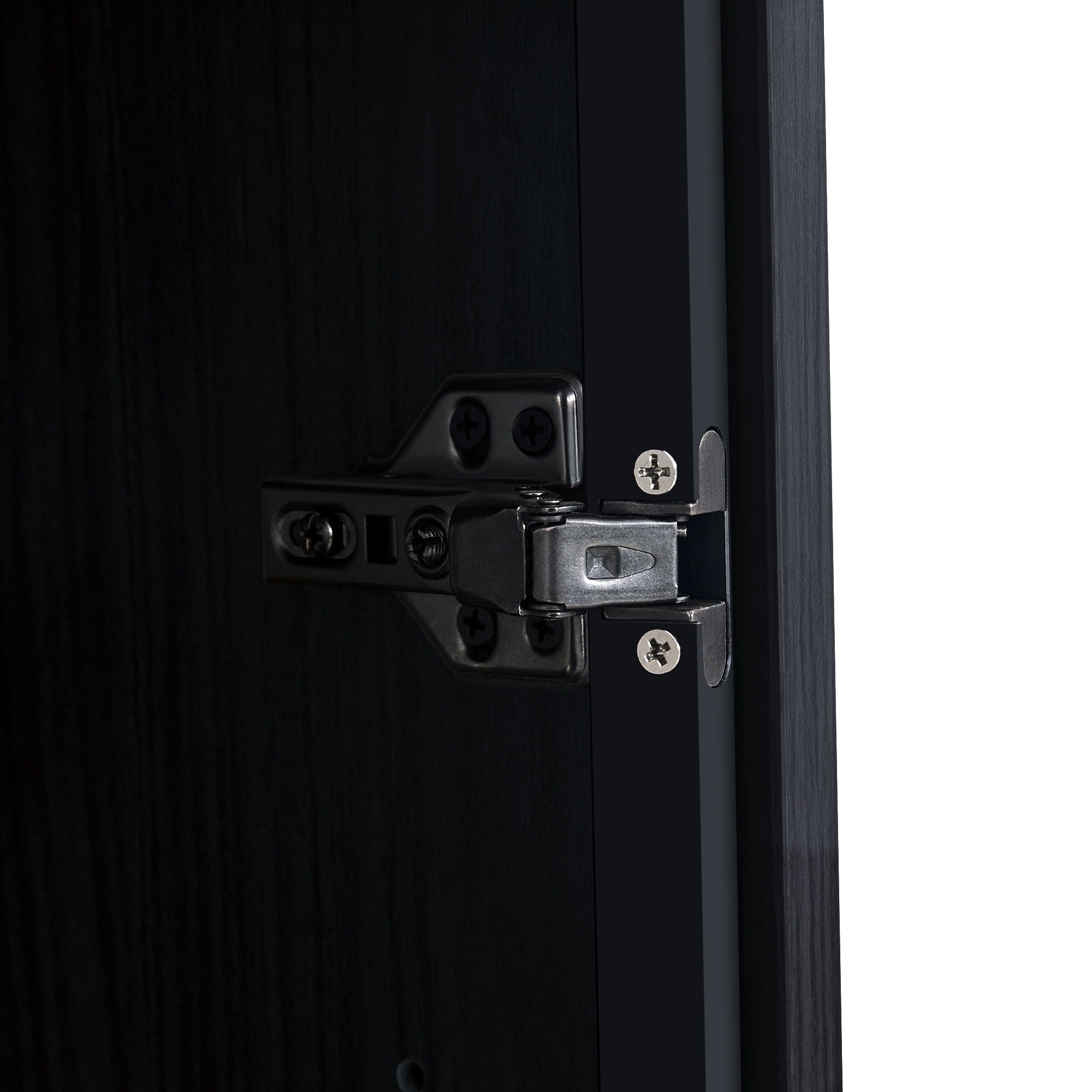 Modern Minimalist Style LED Curio Cabinet With Tempered Glass Door, Metal Legs