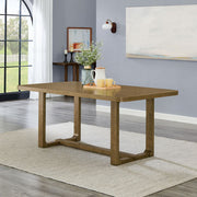 Darla 66" Rectangular Walnut Oak Sled Dining Table