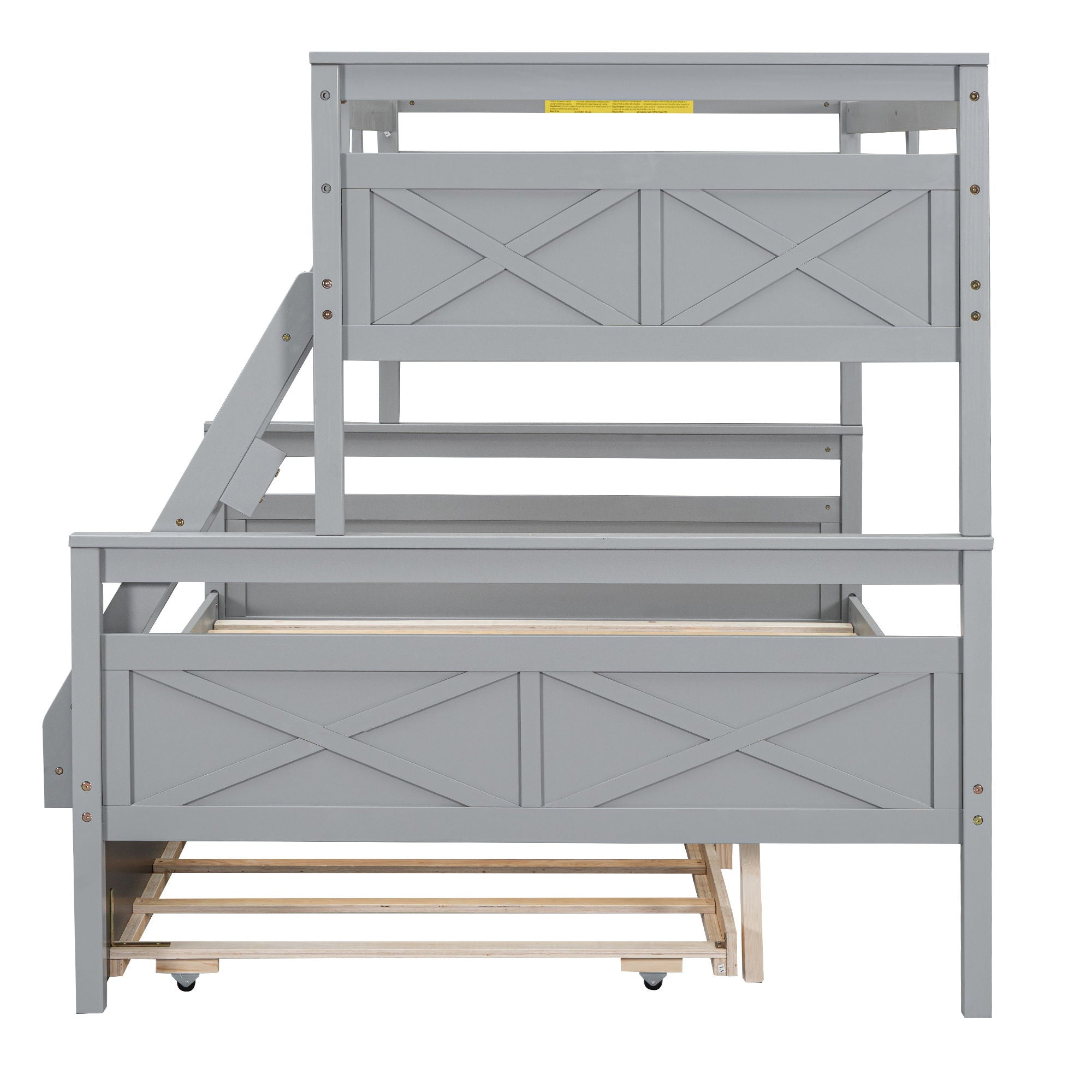Bunk Bed With Ladder And Safety Guardrail