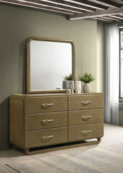 Coaster Fine Furniture Amsbury - 6-Drawer Dresser And Mirror - Nutmeg | Meri Furniture