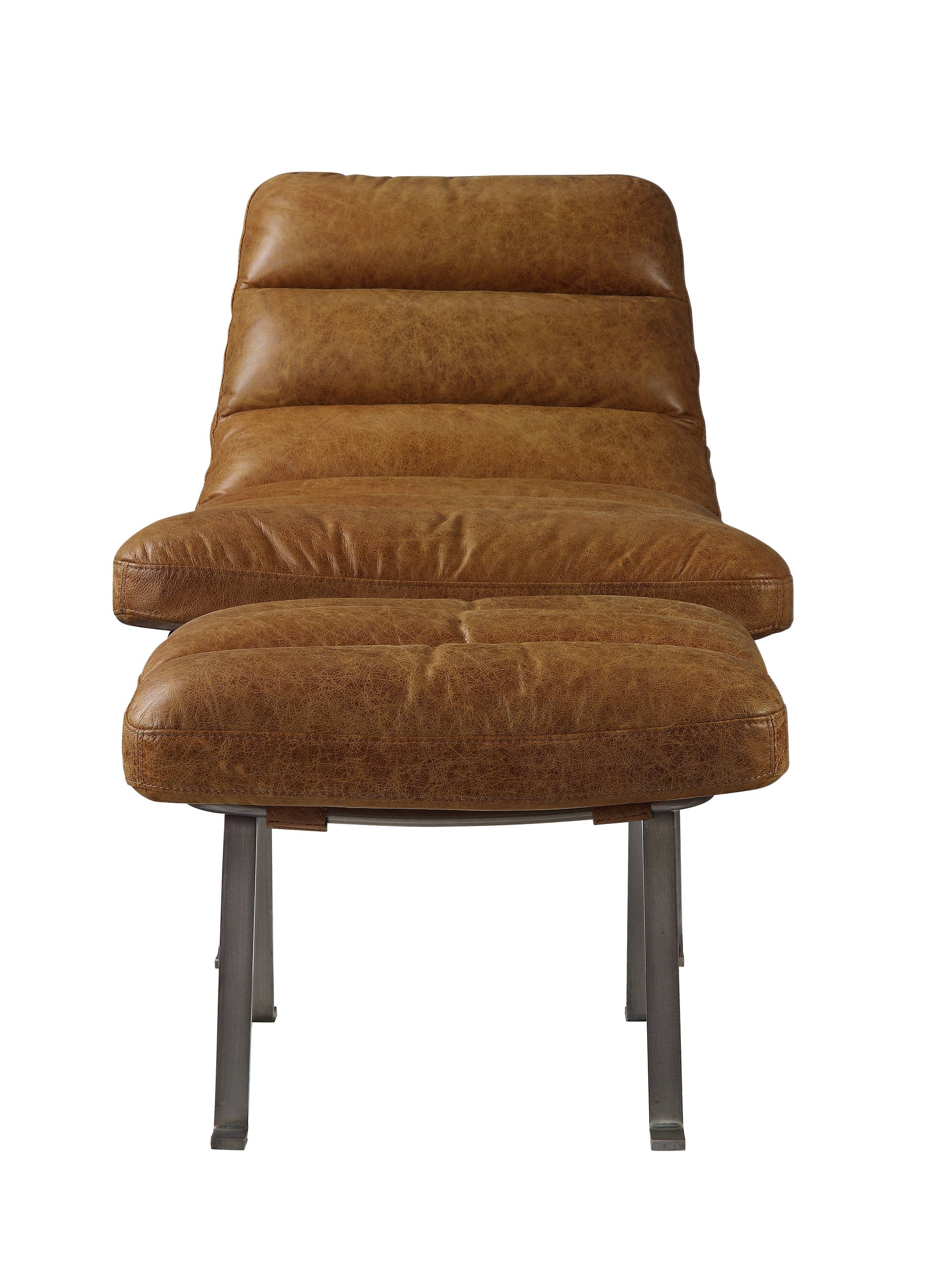 ACME Bison - Ottoman - Toffee Top Grain Leather | Meri Furniture