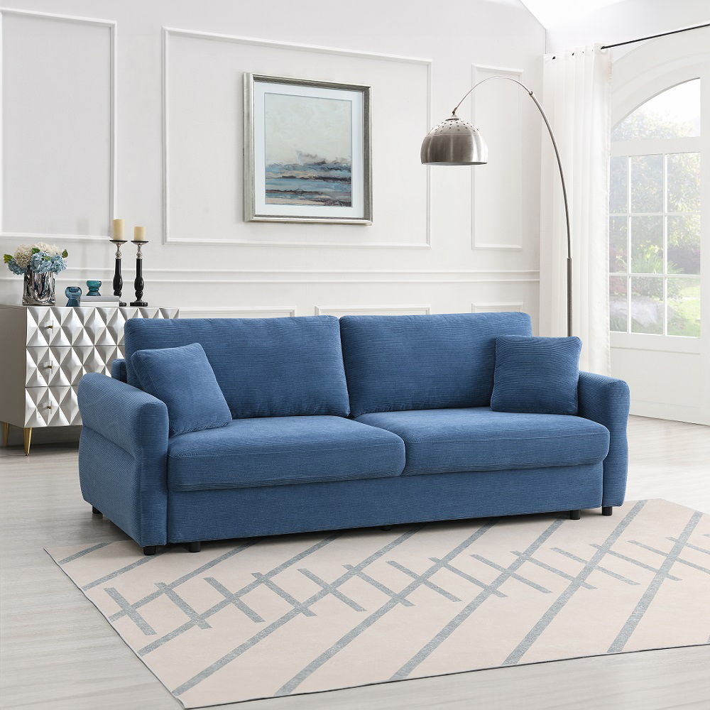 ACME Haran - Sofa With Sleeper - Blue | Meri Furniture
