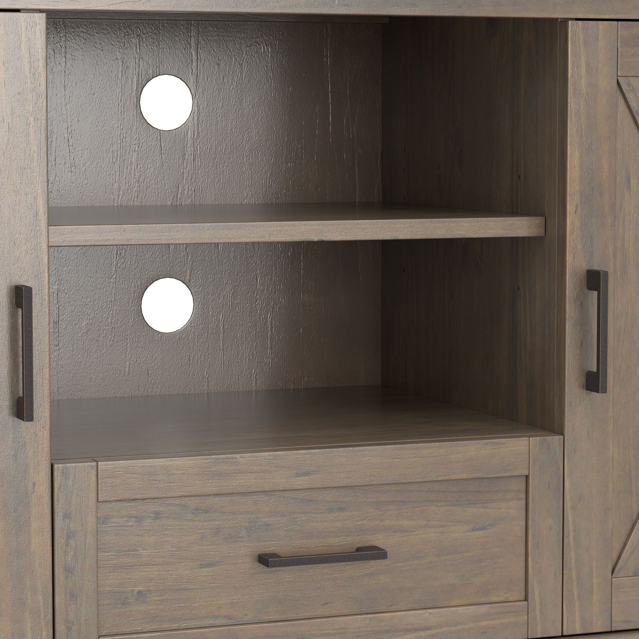 Ela - Medium TV Stand - Smoky Brown