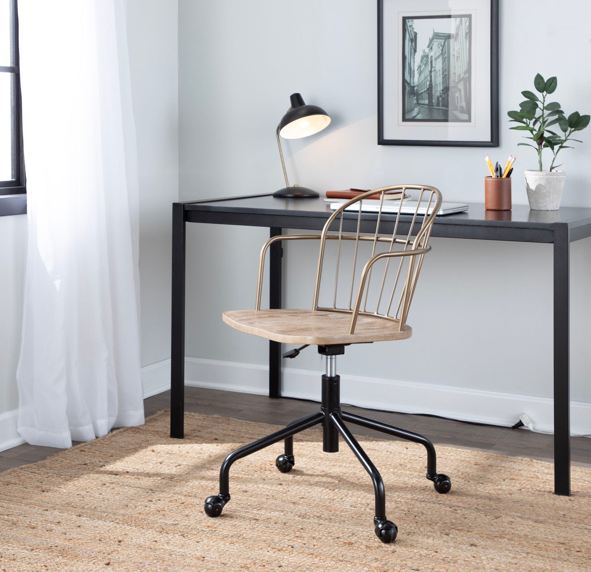 Riley - Farmhouse Adjustable Office Chair