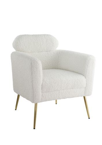 ACME Connock - Accent Chair - White | Meri Furniture
