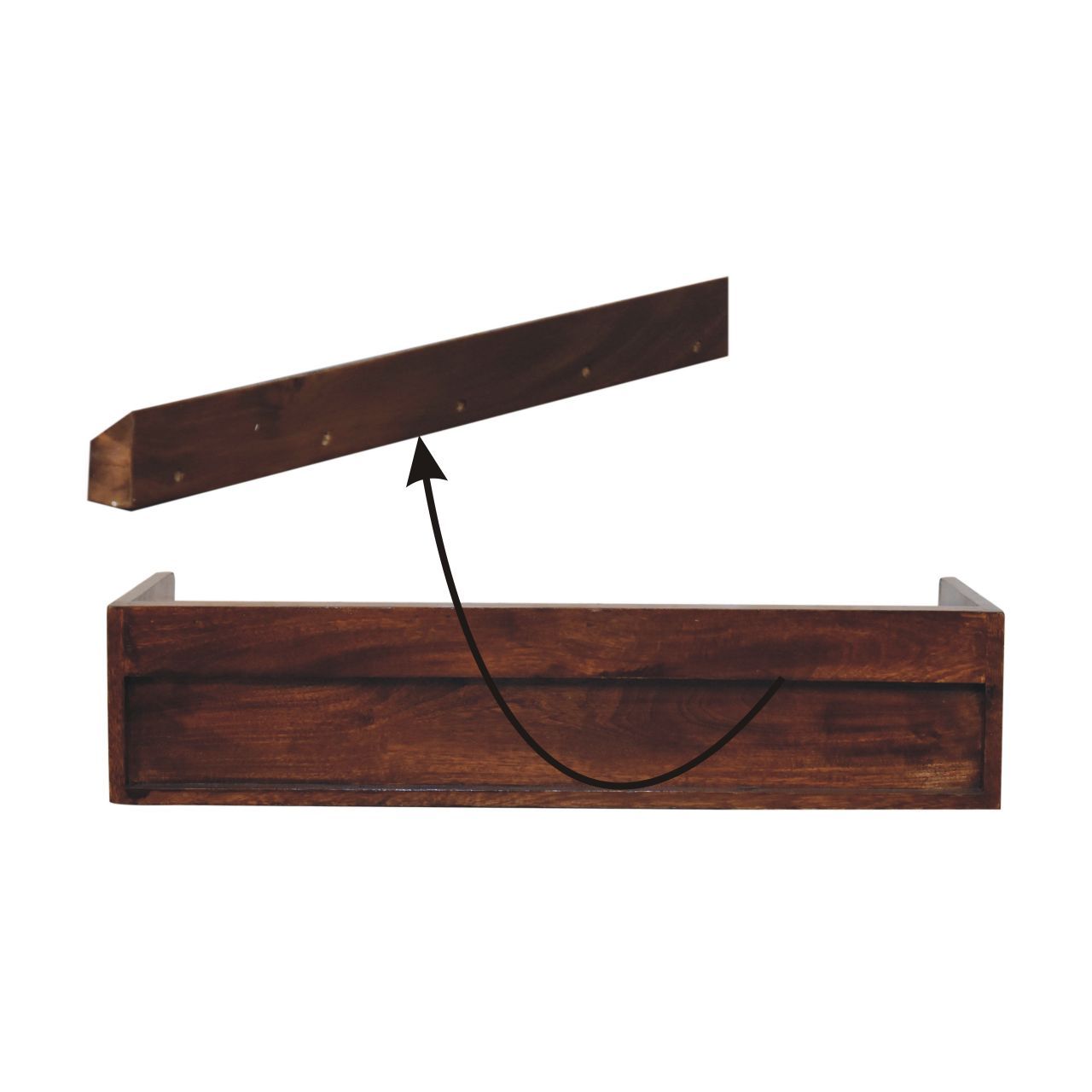 Belmont - Wall Mounted Console Shelf - Chestnut