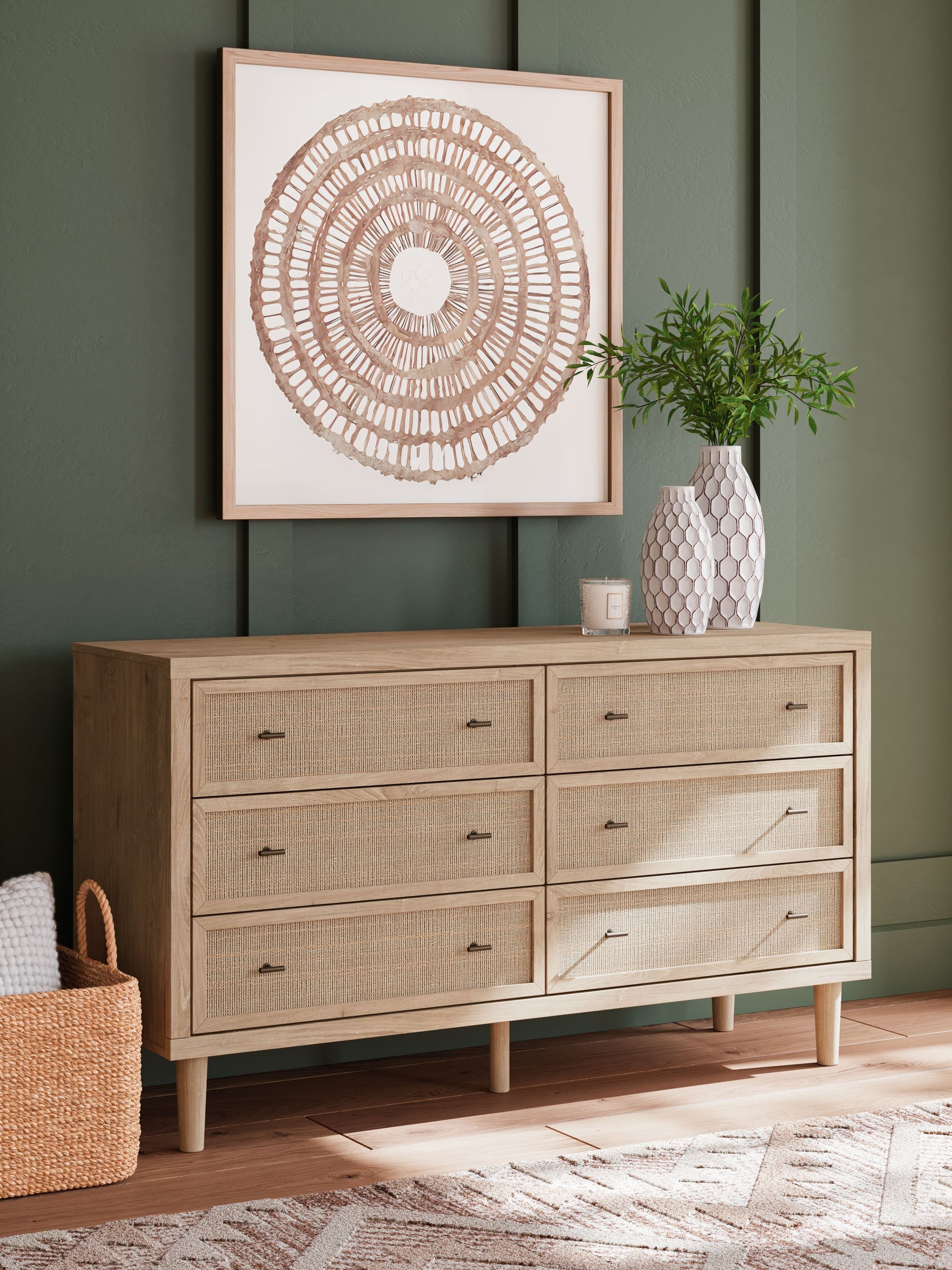 Signature Design by Ashley® Cielden - Two-tone - Six Drawer Dresser | Meri Furniture