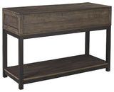 Ashley Furniture Johurst - Grayish Brown - Sofa Table | Meri Furniture