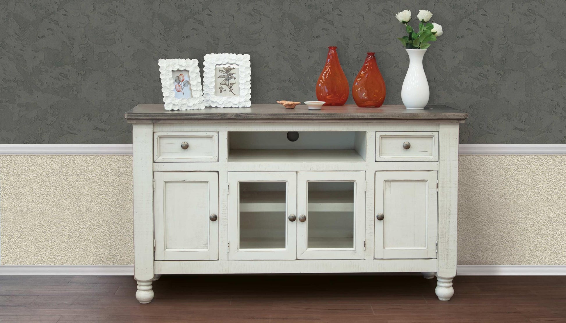 International Furniture Direct Stone - TV Stand | Meri Furniture