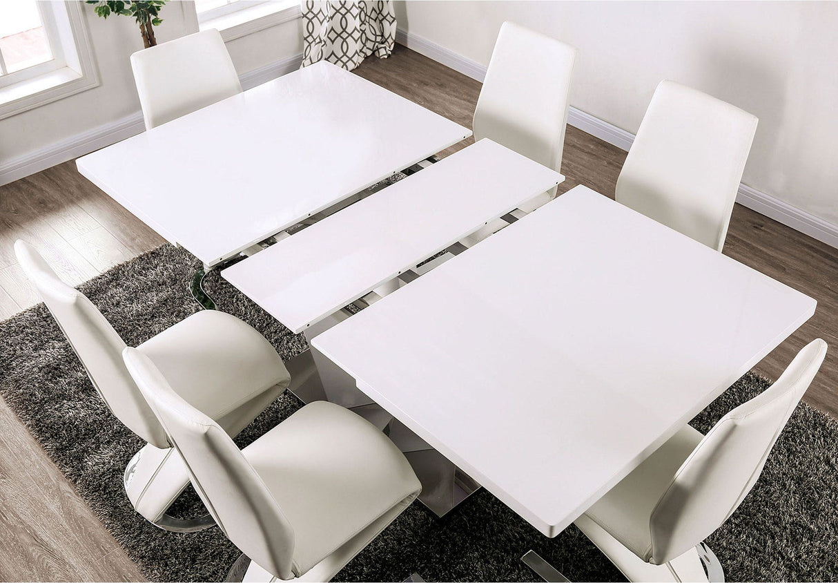 Furniture of America Zain - Dining Table - White | Meri Furniture