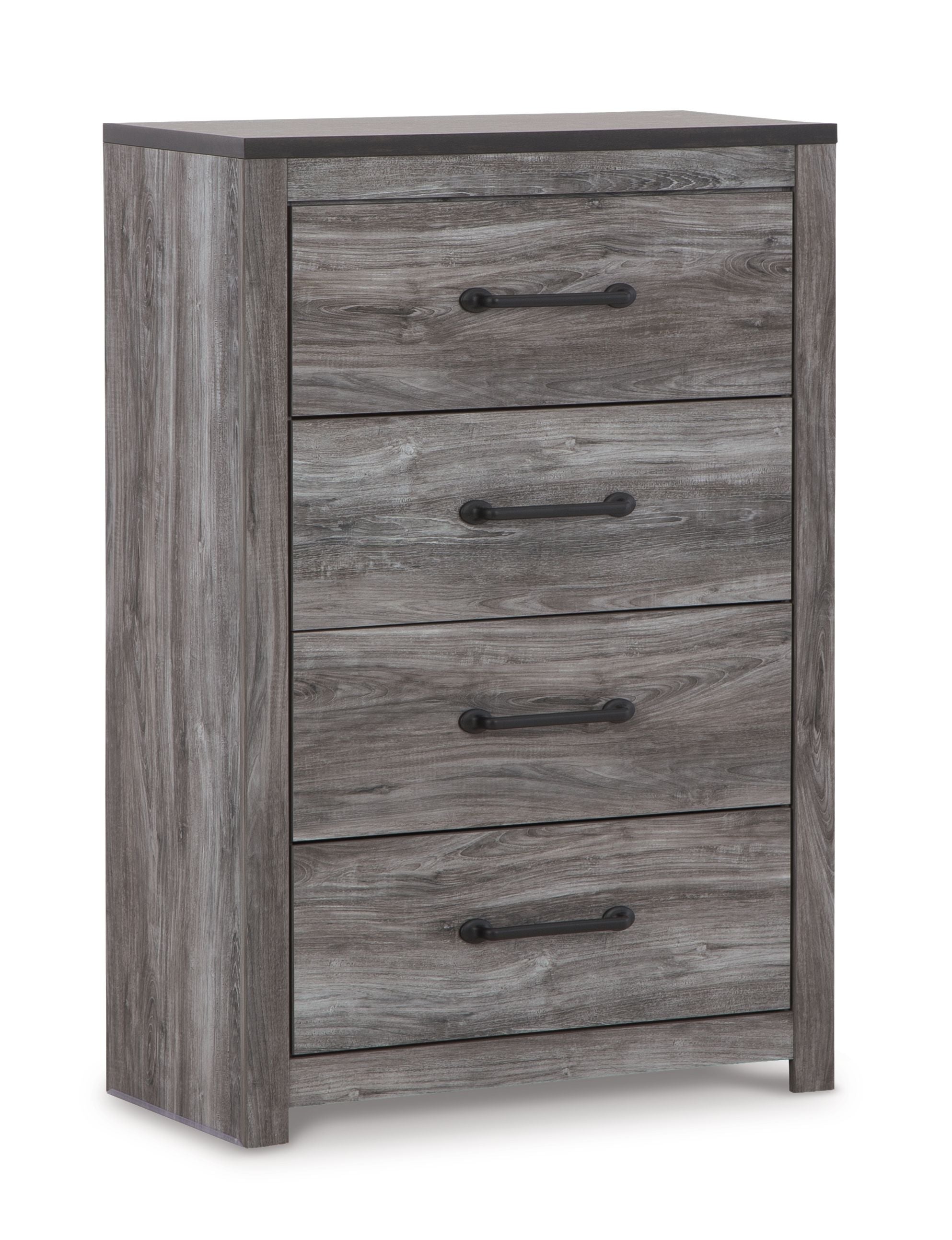 Signature Design by Ashley® Bronyan - Dark Gray - Four Drawer Chest | Meri Furniture