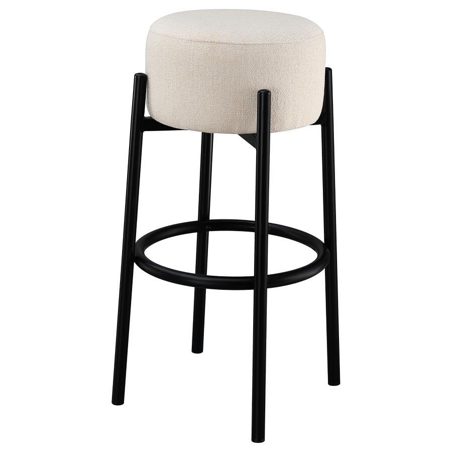 Coaster Fine Furniture Leonard - Upholstered Backless Round Stools (Set of 2) | Meri Furniture