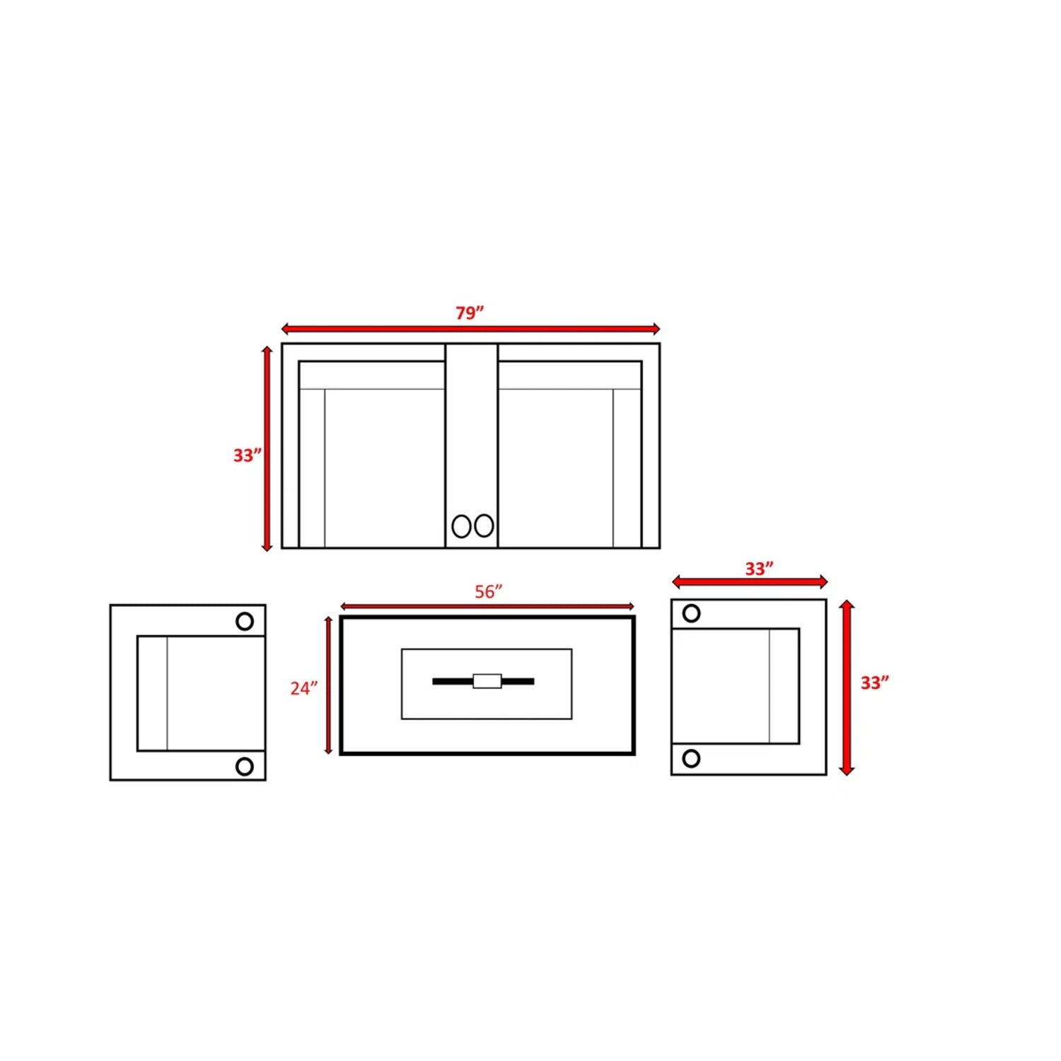 Outdoor Elegance Conversation Set With Fire Pit