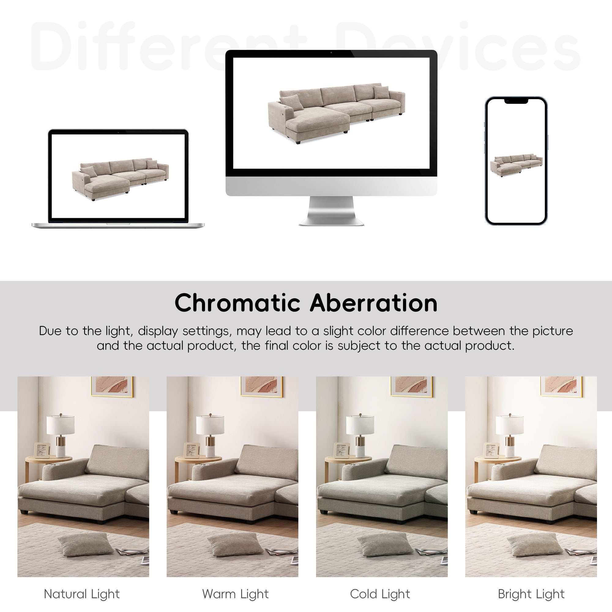 Oversized Sectional L Shaped Cloud Couch With USB Charging Port Cup Holder Deep And Wide Seat Sofa With Chaise Comfy
