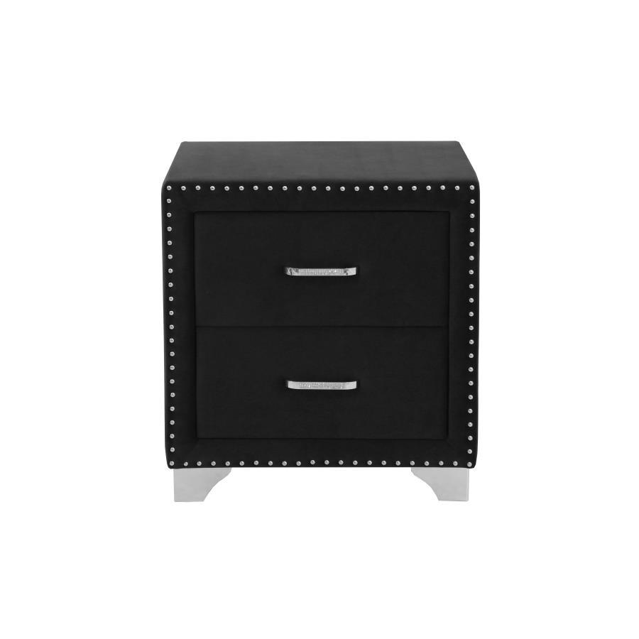 Coaster Fine Furniture Melody - Upholstered 2-Drawer Nightstand | Meri Furniture
