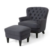 Enchante - Living Room Set With Tufted Back Club Chair And Ottoman