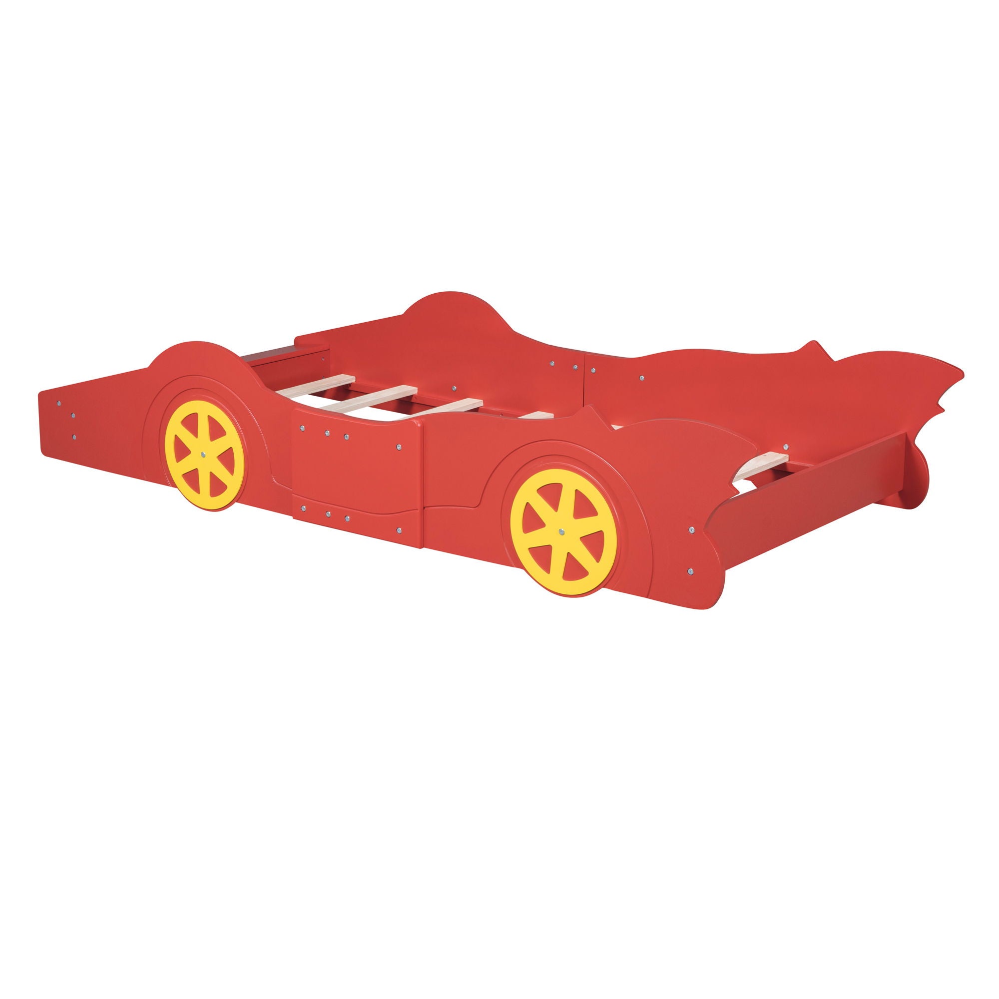 Race Car Shaped Platform Bed & Wheels