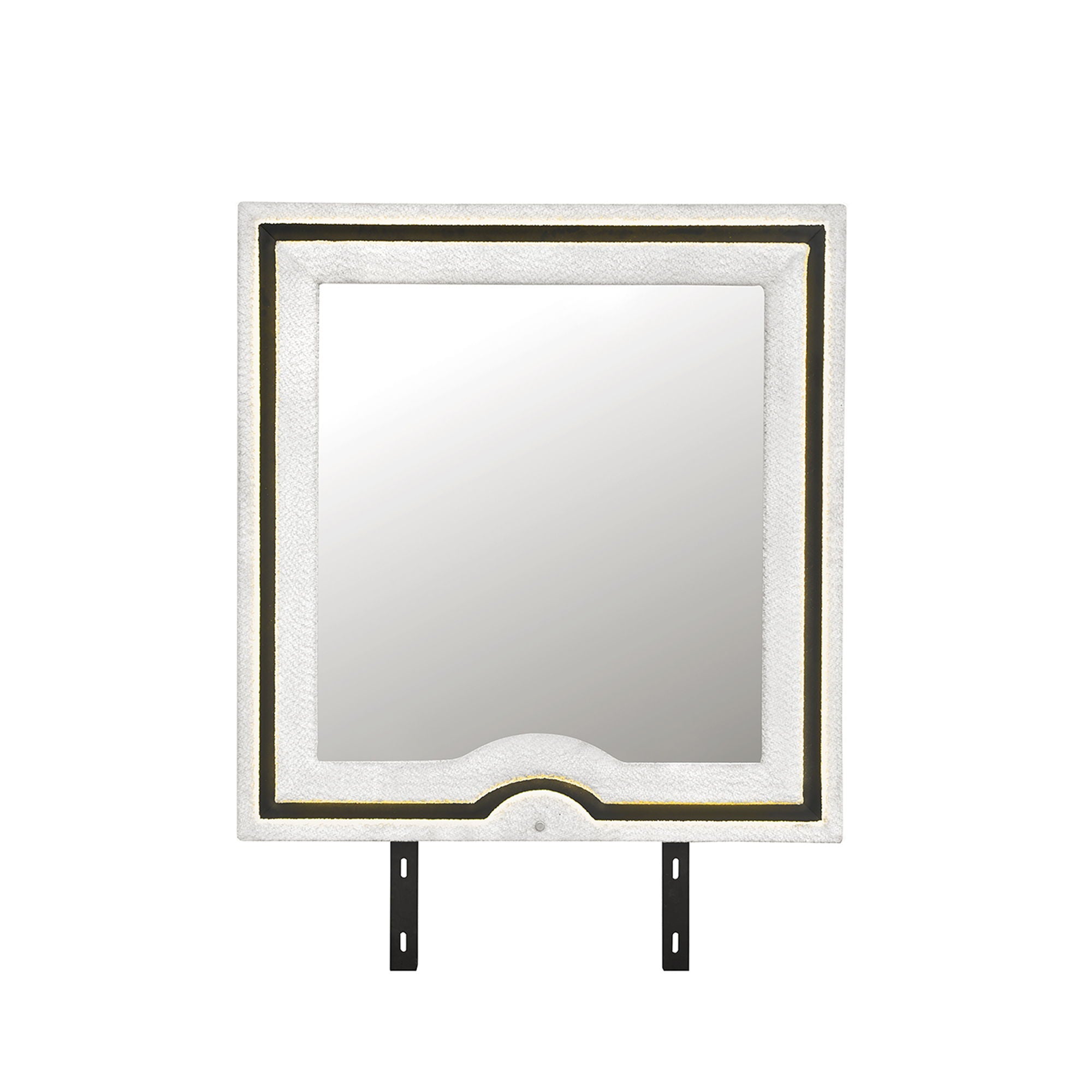 Isaiah - Mirror With Upholstered Frame And LED Lighting