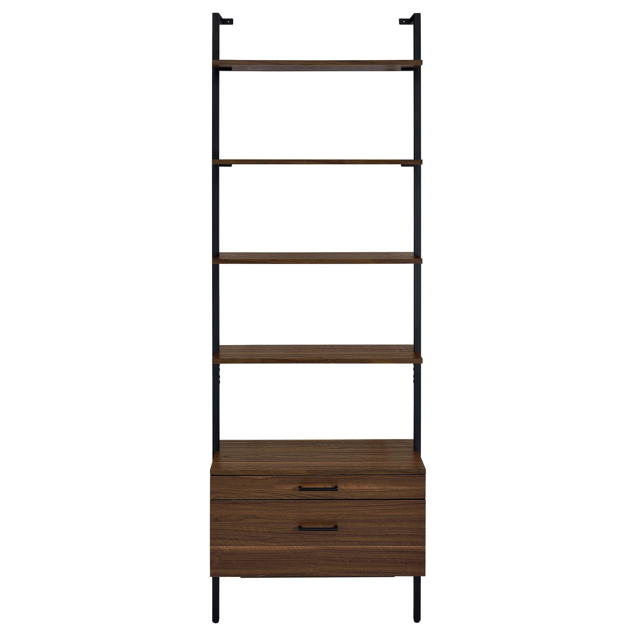 Wendell - 4 Shelf Storage Wall Bookshelf - Walnut