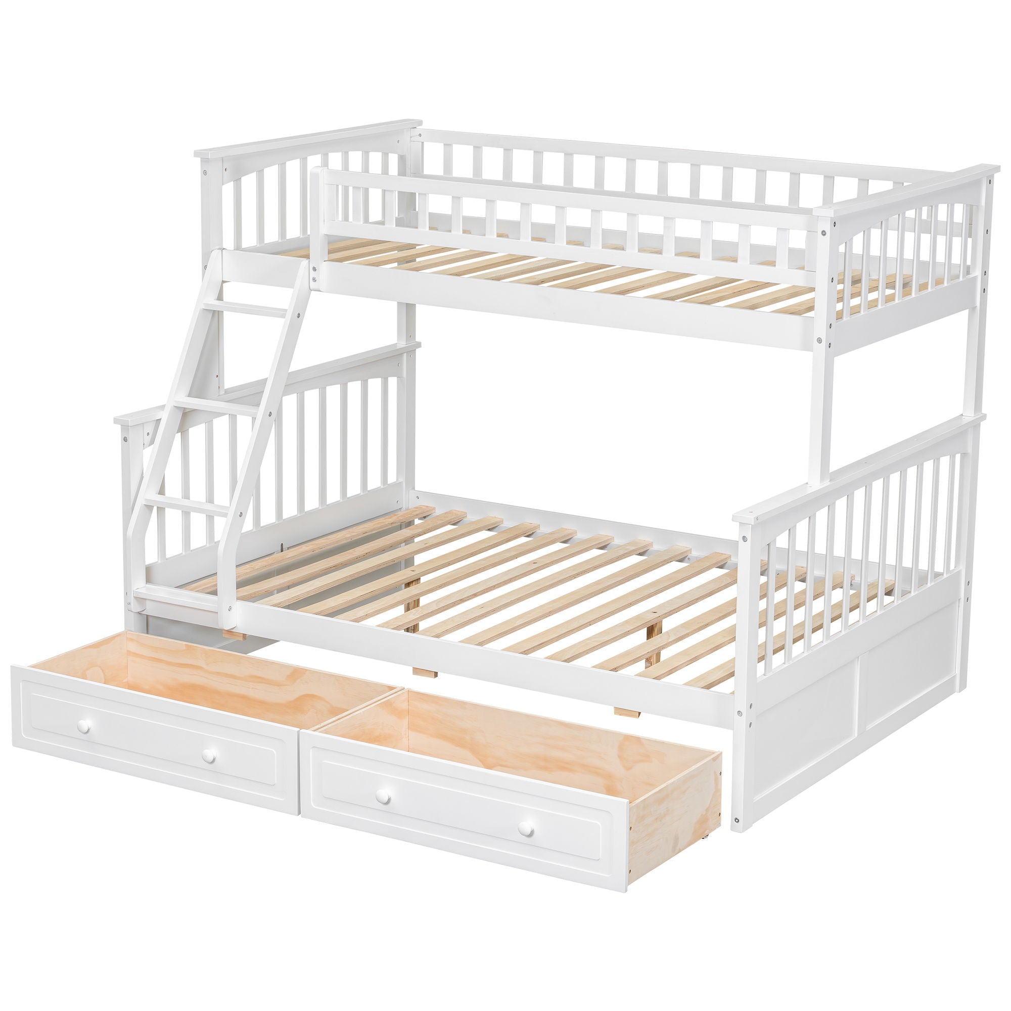 Bunk Bed With Drawers, Convertible Storage Bed