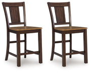 Rylandeen - Barstool (Set of 2) - Light Brown / Dark Brown