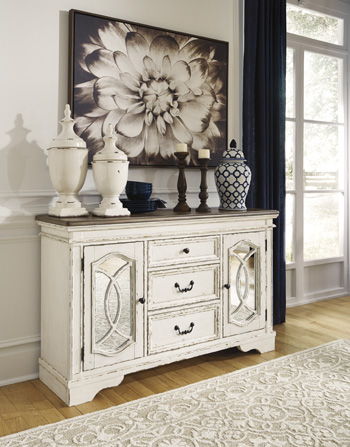 Ashley Furniture Realyn - Chipped White - Dining Room Server | Meri Furniture