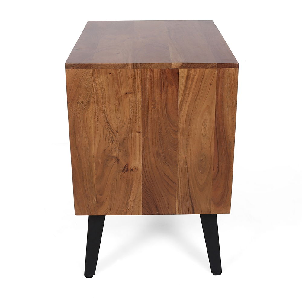 Asther - Bedside Table - Natural Wood / Brown