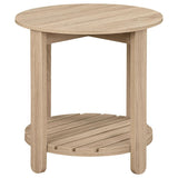 Fowler - 1 Shelf Round Engineered Wood Table