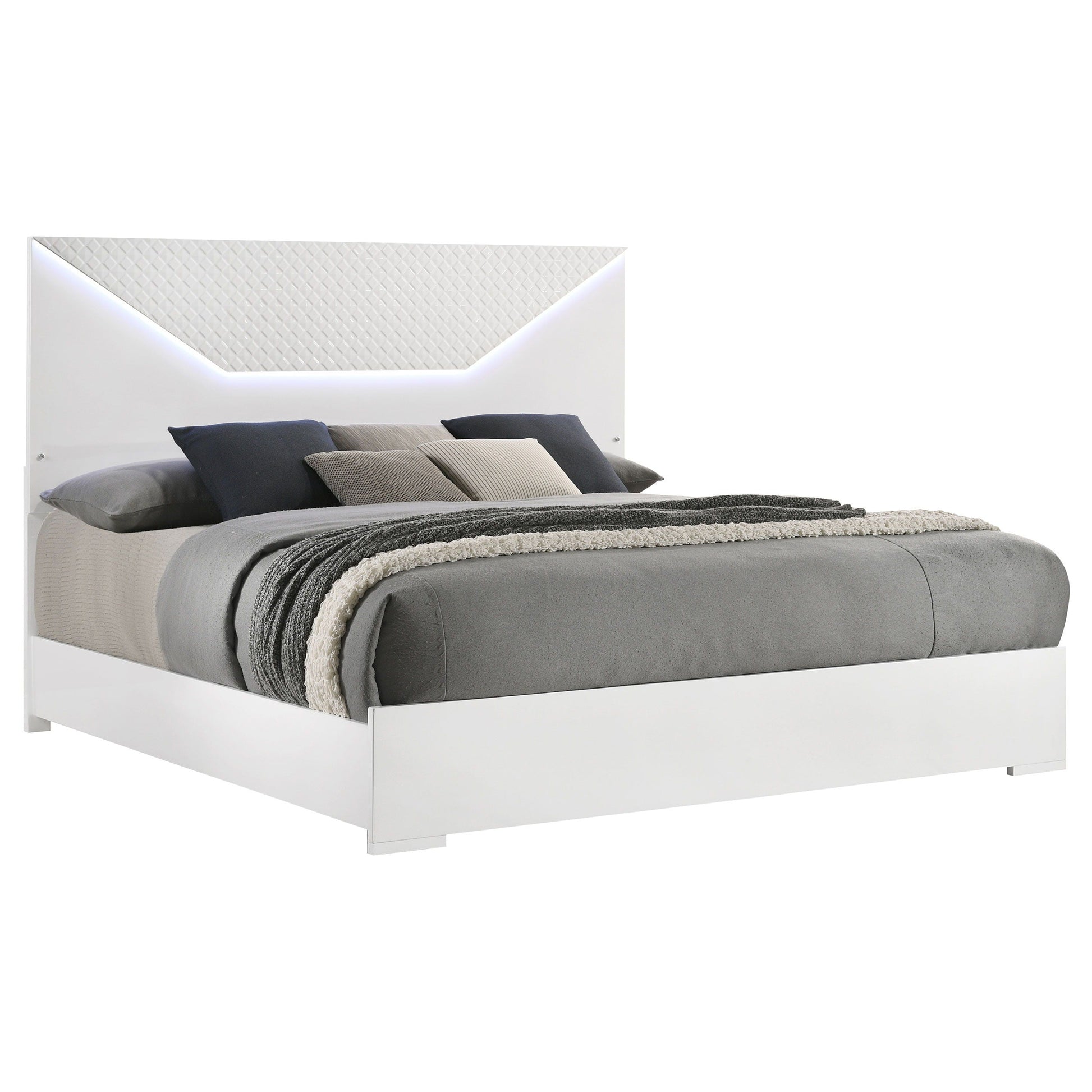 Coaster Fine Furniture Ives - Panel Bed LED Headboard | Meri Furniture