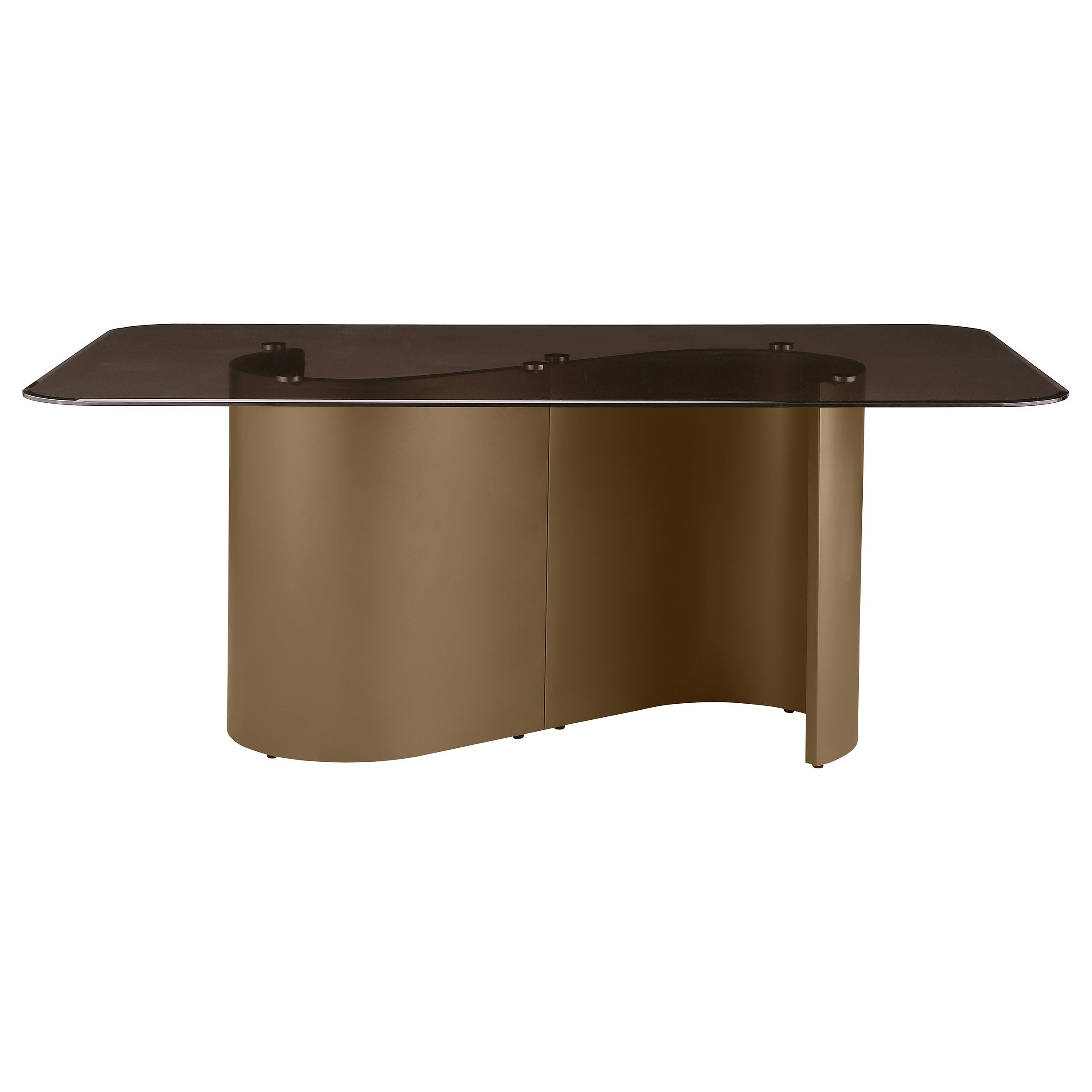 Coaster Fine Furniture Edson - 5 Piece Rectangular Glass Top Dining Table Set - Bronze | Meri Furniture