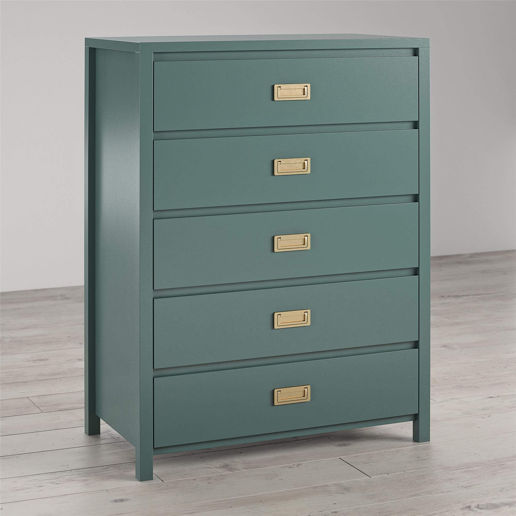 Haven - 5 Drawer Dresser - Dark Green