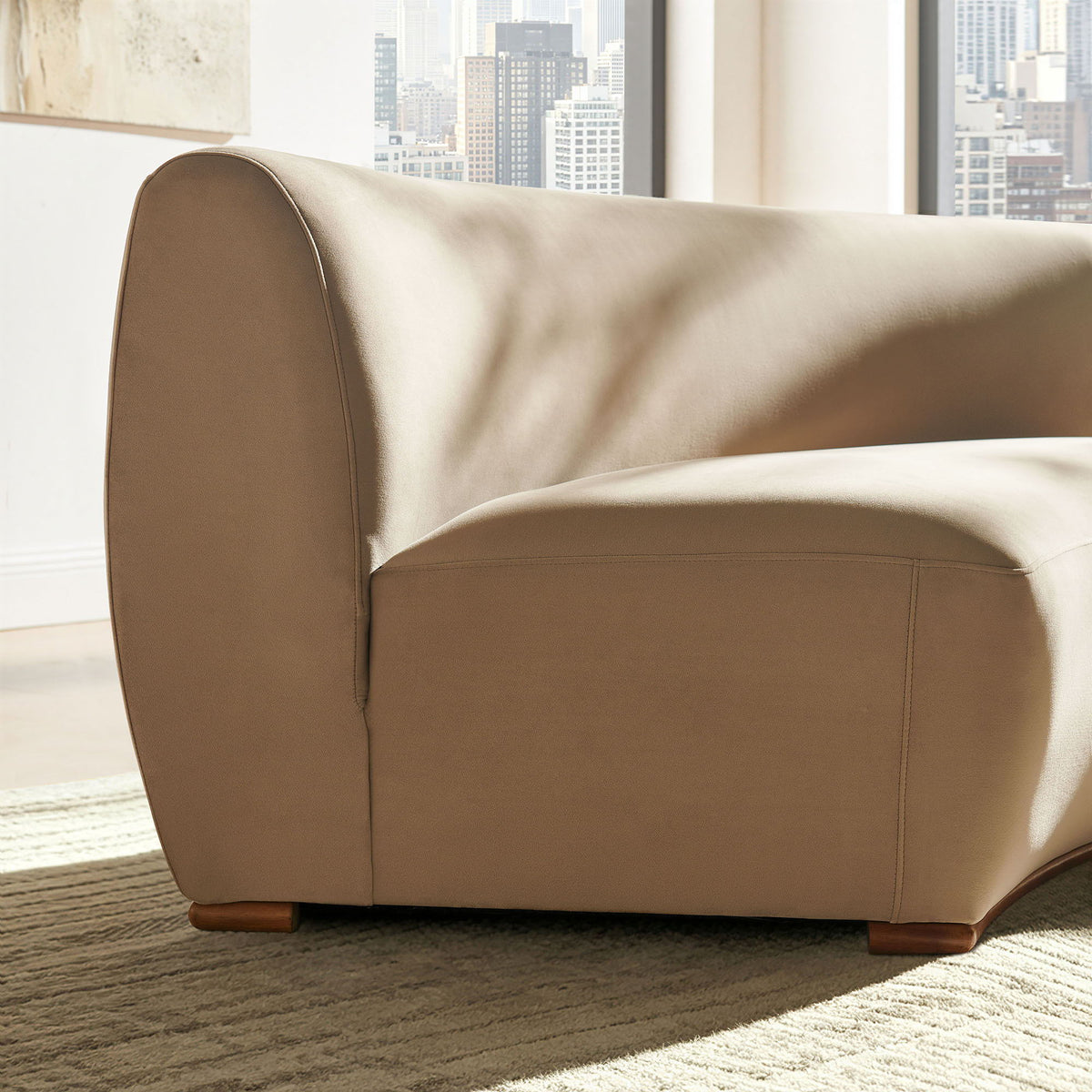 Rialta Curved Armless Performance Velvet Sectional Loveseat by Modway