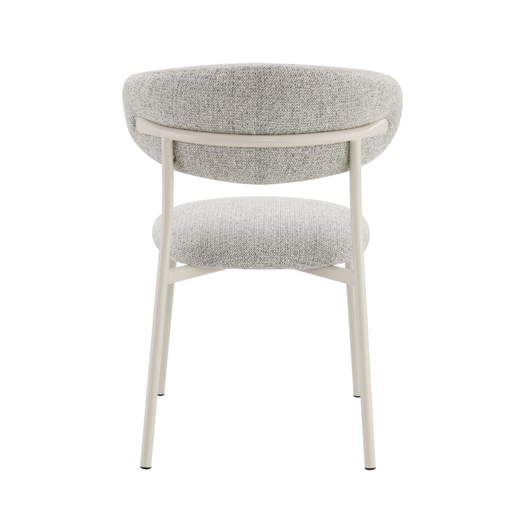 Kalam - Side Chair (Set of 2) - Gray Fabric & Beige Finish